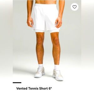 NWT Lululemon Men’s Vented Tennis Shorts 6” White M